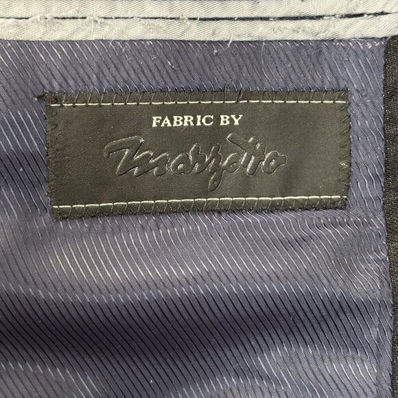 S. Cohen Montreal Mens Sport Coat Size 42R Long Navy Blue Wool Silk Blazer Paulo - Picture 15 of 16